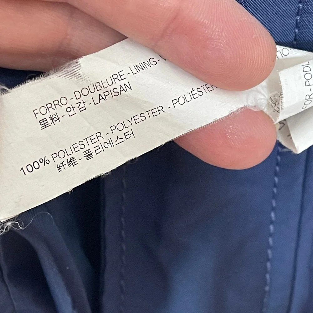 Zara Man Blue Field Jacket Mens XL Utility Military Mock Neck Zip Front Jacket - Picture 10 of 12